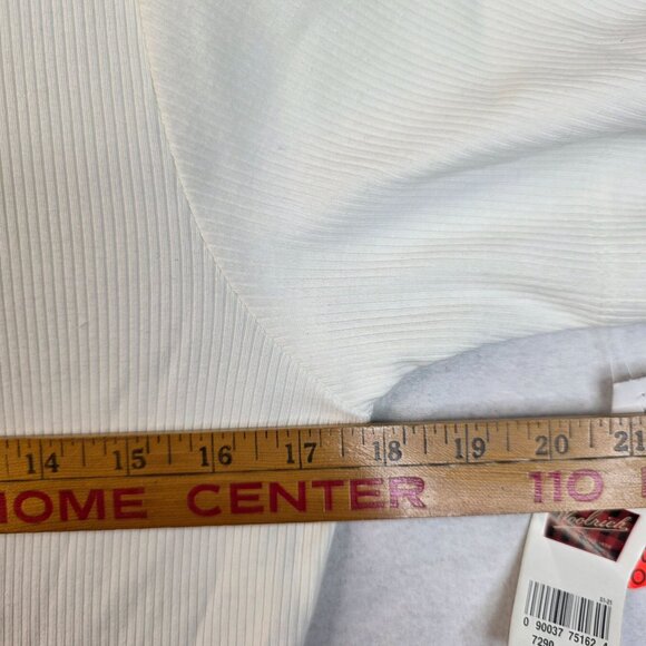 Woolrich Womens Small Ribbed White Button Down Polo USA Retro 1990s Deadstock - Picture 7 of 9